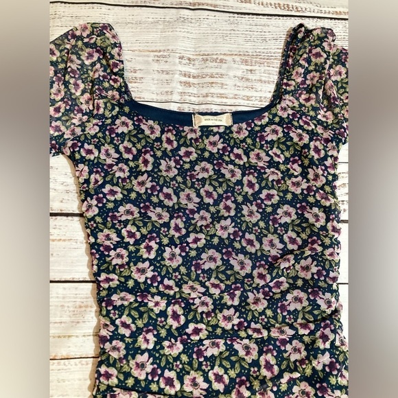 Altar’d State Bodycon Mini Dress Floral XS Long Sleeve - Picture 5 of 6